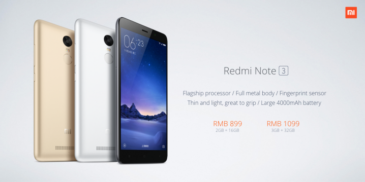 Precios del Xiaomi Redmi Note 3